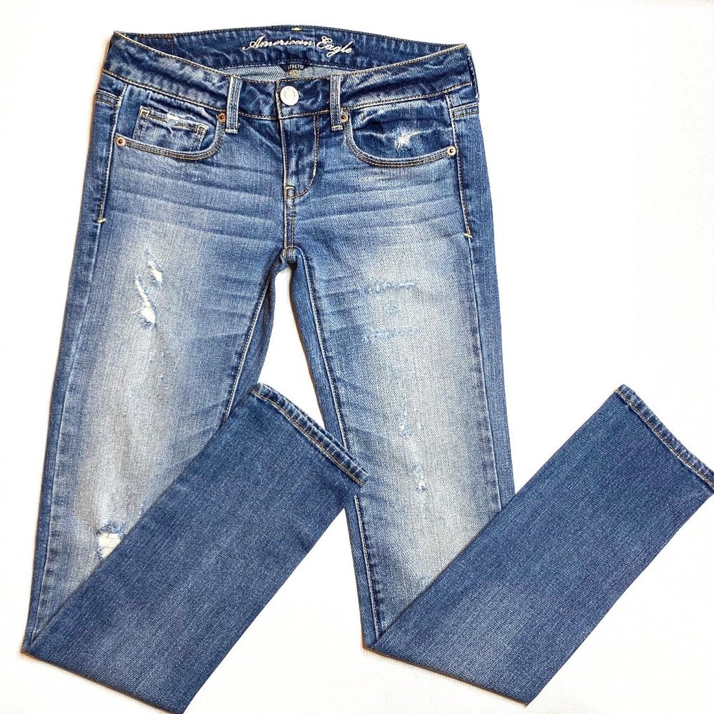 American Eagle Distressed Stretch Skinny Jeans